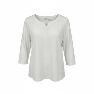 Weekends by Chico’s Women’s Size 1 White Terry Cloth Top shirt